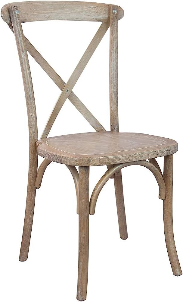 Flash Furniture 2-Pack Advantage X-Back Chair, Set of 2, Driftwood | Amazon (US)