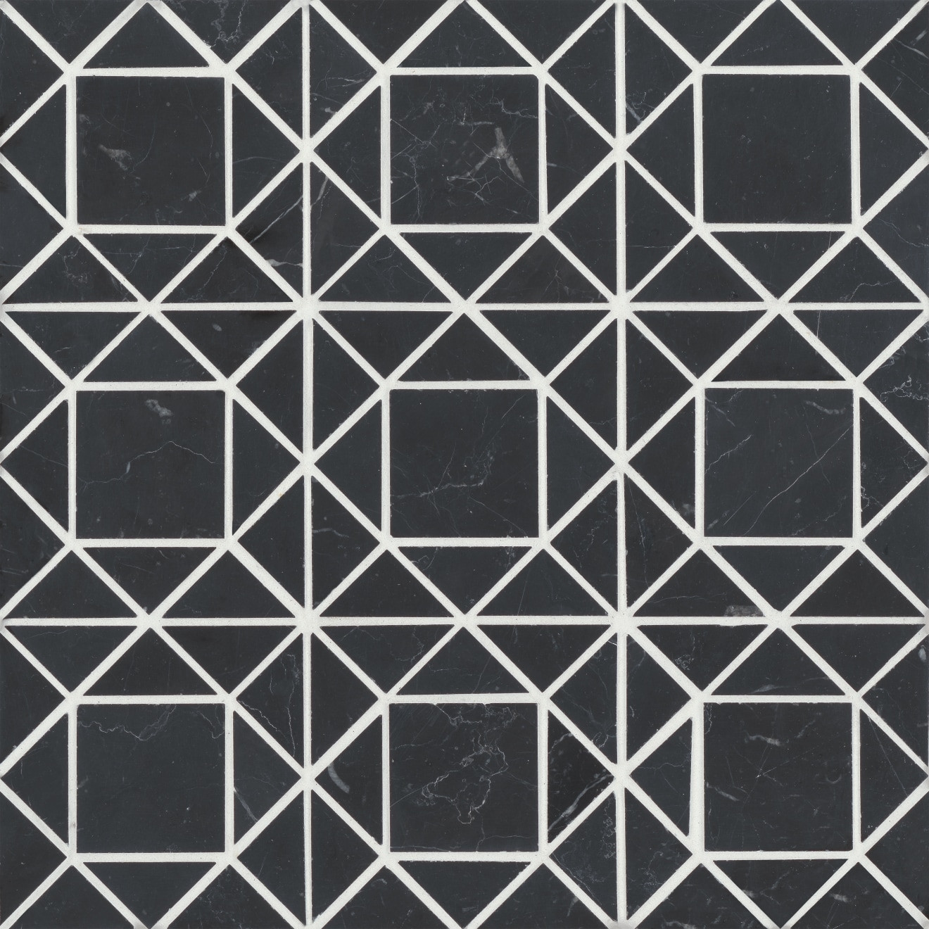 Monet Honed Marble Mosaic 2 Tile in Nero Marquina | Bedrosians Tile & Stone