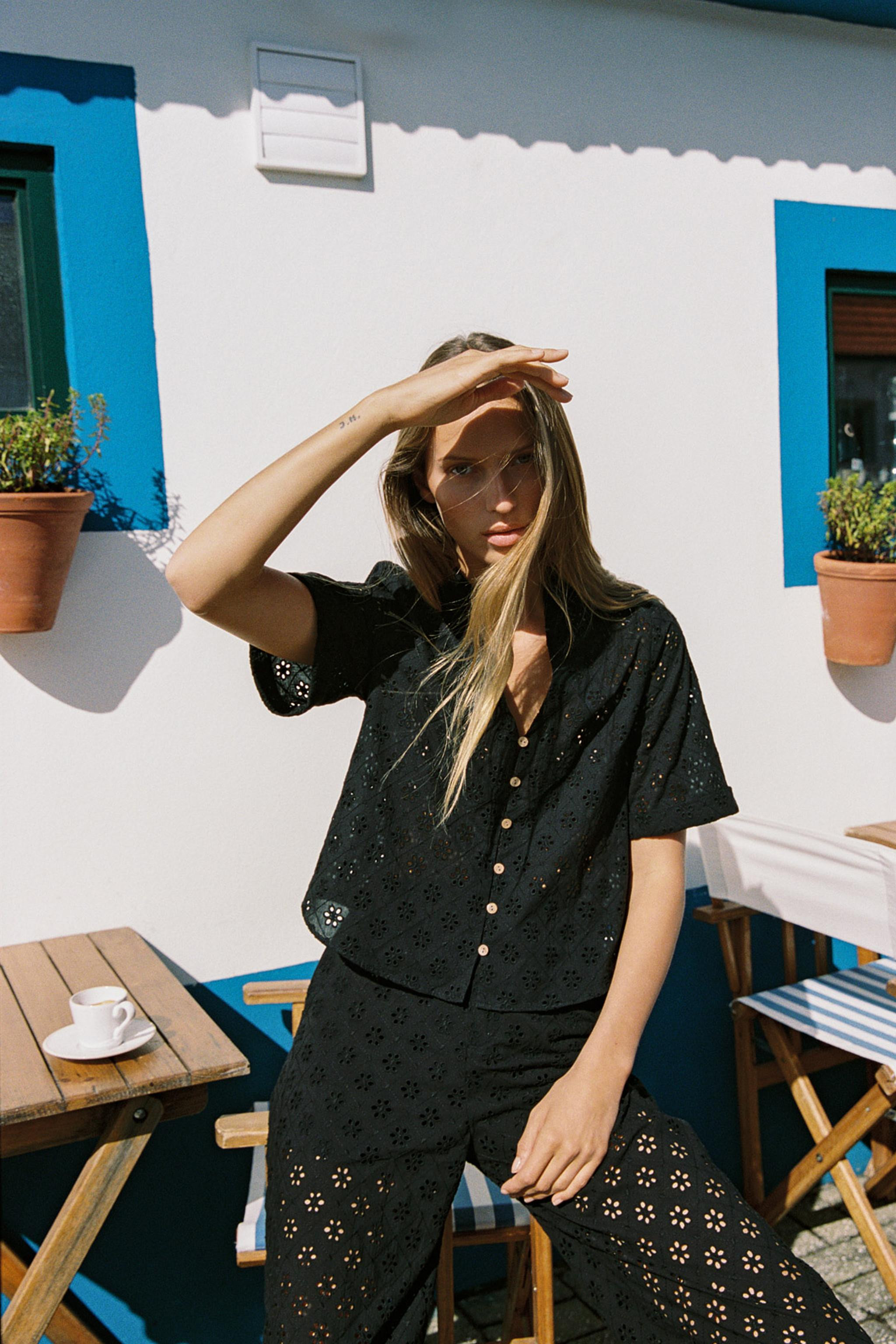 CUTWORK EMBROIDERED CULOTTES | Zara UK