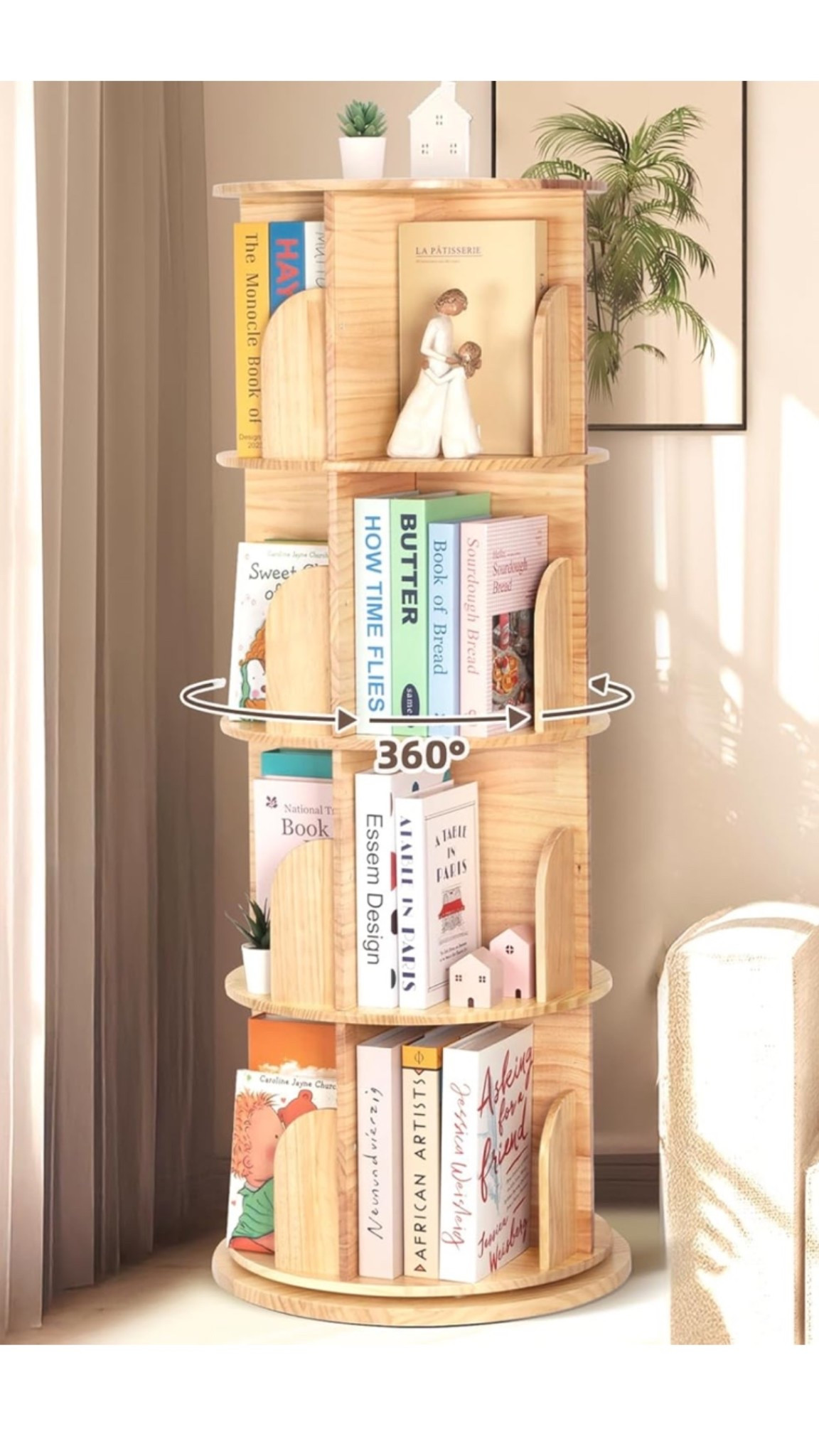 Rotating book shelf 
Kids book shelf 
Wood book shelf 


#LTKHome #LTKKids