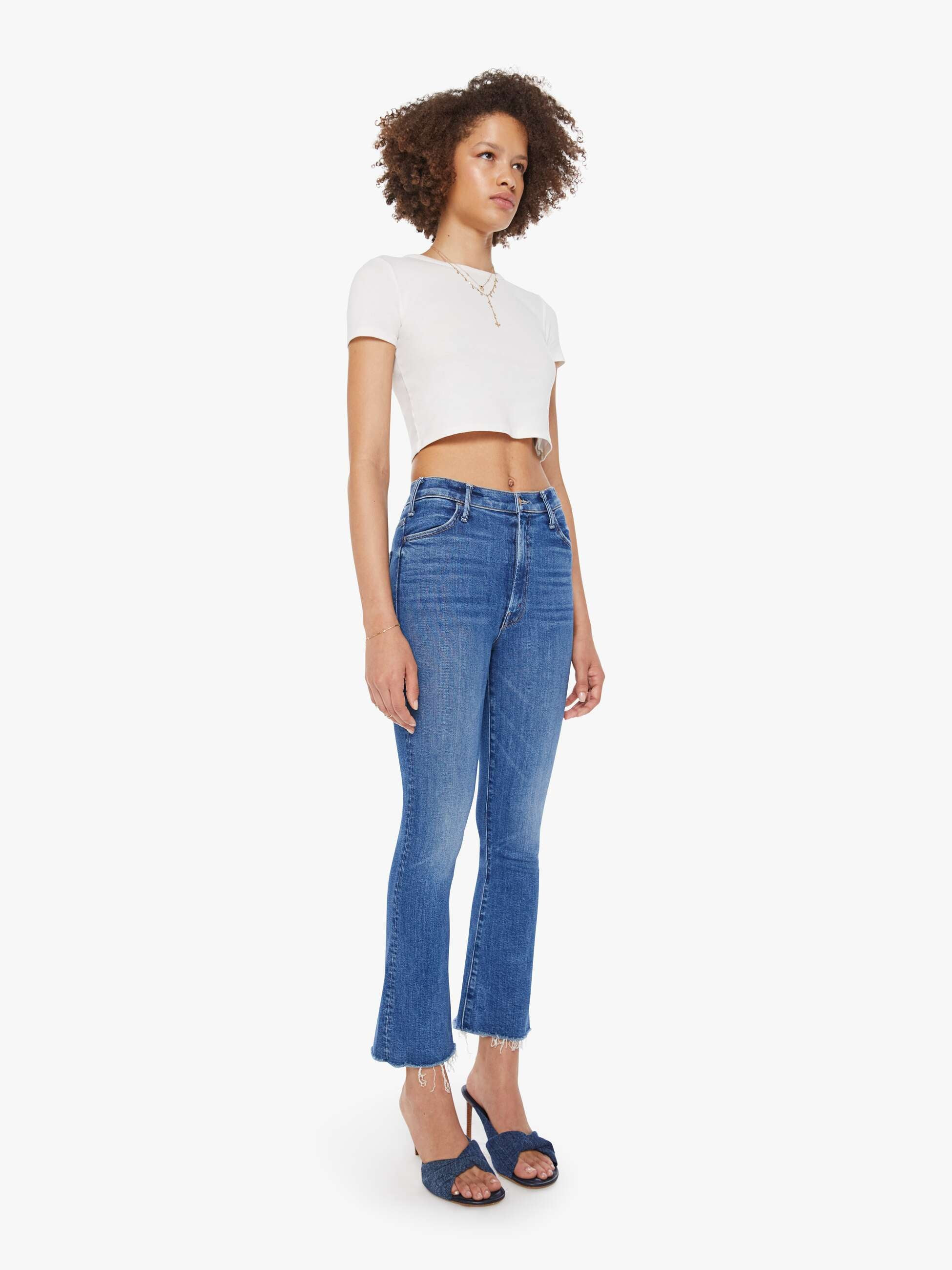 The Hustler Ankle Fray - Grasping At Straws | Mother Denim