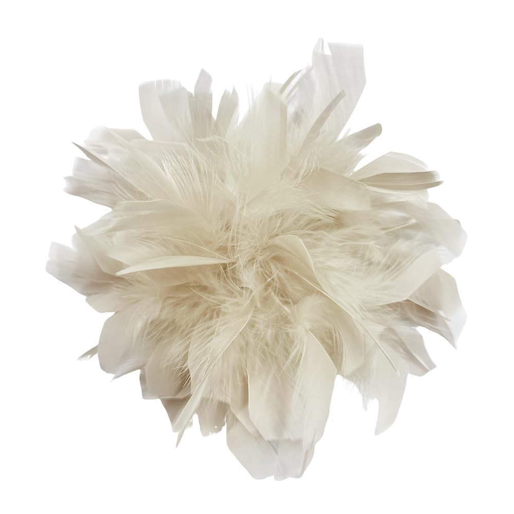 Elegant Feather Flower Large Brooch Lapel Pins for Women Men Wedding Party Dance Banquet Big Pins... | Amazon (US)