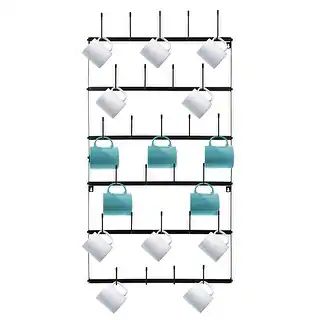 Wall Mounted Home Storage Mug Hooks with 6-Tier Display Organizer (Black) | Bed Bath & Beyond