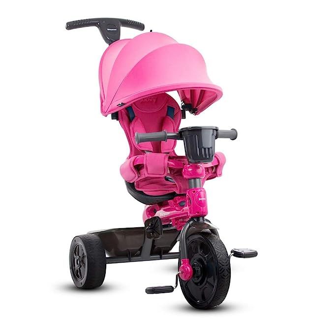 Joovy Tricycoo 4.1 Kid's Tricycle, Push Tricycle, Toddler Trike, 4 Stages, Pink | Amazon (US)