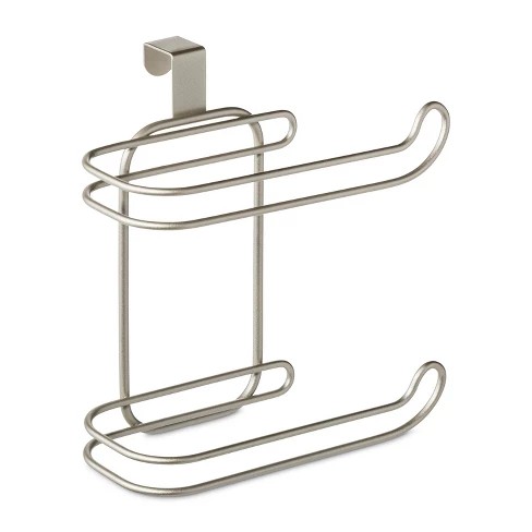 Over-The-Tank 2 Roll Freestanding Toilet Tissue Holder Silver - Threshold™ | Target