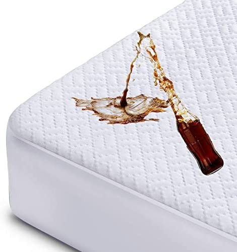 Hanherry 100% Waterproof Mattress Protector King Size, Bamboo Mattress Cover 3D Air Fabric Coolin... | Amazon (US)