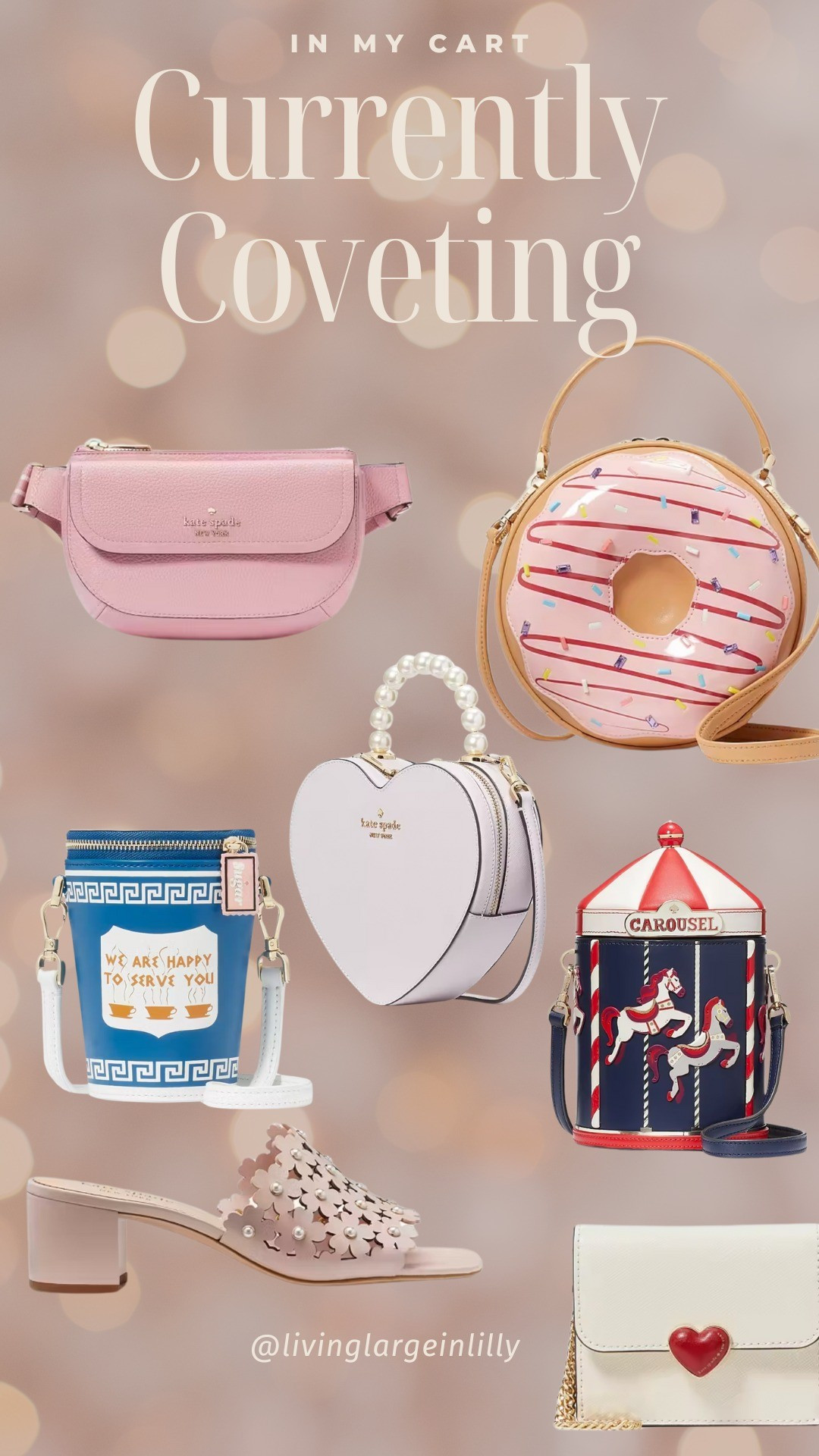 I want the donut the most! Which one would you snag? #katespade #noveltybags #livinglargeinlilly 

#LTKMostLoved #LTKitbag #LTKsalealert
