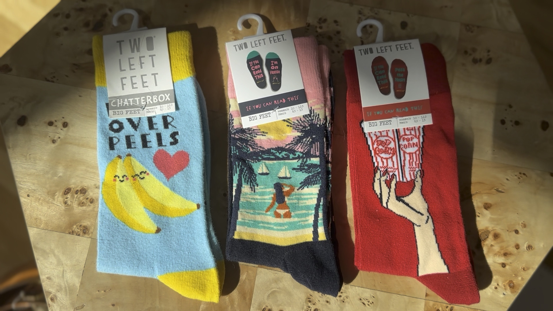 Two Left Feet Fun Novelty Chatterbox Socks “Head over Peels” | “If you can read this” 


#LTKplussize #LTKstyletip #LTKGiftGuide