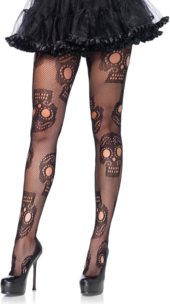 Leg Avenue womens Skull Fishnet Tights | Amazon (US)