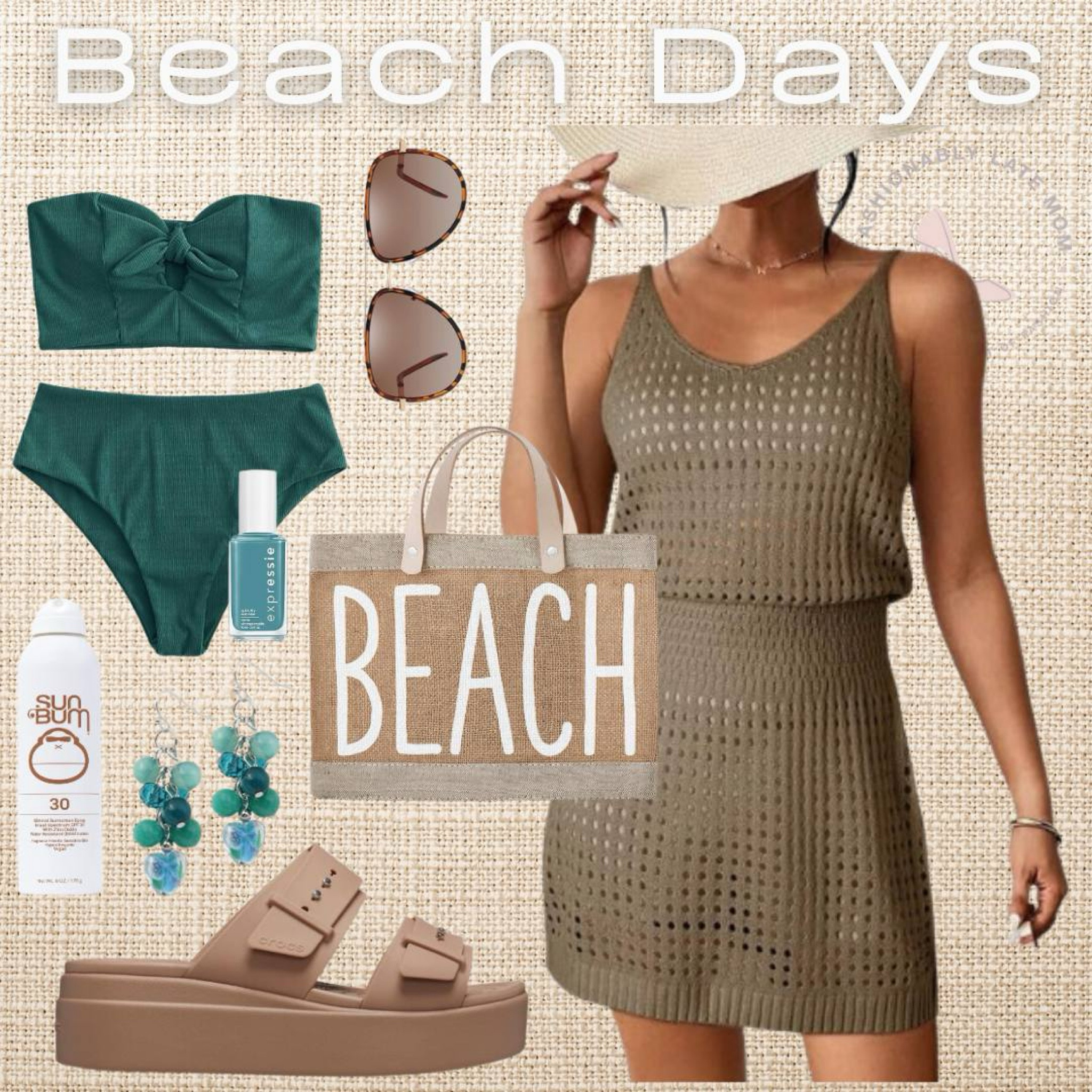 Amazon Summer Beach Day Look

Fashionablylatemom 
Casual romper
Form fitting sandals
Sun hat
Womens Summer knit Tops Loose
Women’s summer blouses
Women’s summer button up tops
Women’s summer sun hats
Summer fedoras
Summer sandals
Lace up sandals
Summer earrings
Hoop earrings
Beaded earrings
Distressed denim shorts
Women’s distressed shorts
Denim jacket
Tank top
Gauze pants
Linen pants
Flowy pants
Strappy sandals
Sun hat
Gold jewelry
Denim shorts
One piece swimsuit
Women’s swimwear
Beach tote
Summer jewelry

#LTKSeasonal #LTKSaleAlert #LTKSwim