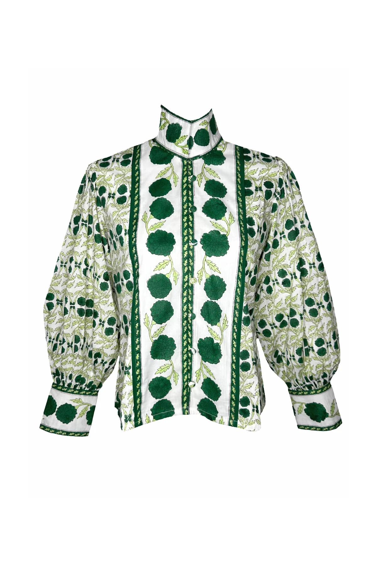 Boxy Balloon Sleeve Top | Emerald Green SUE SARTOR Marigold | SUE SARTOR