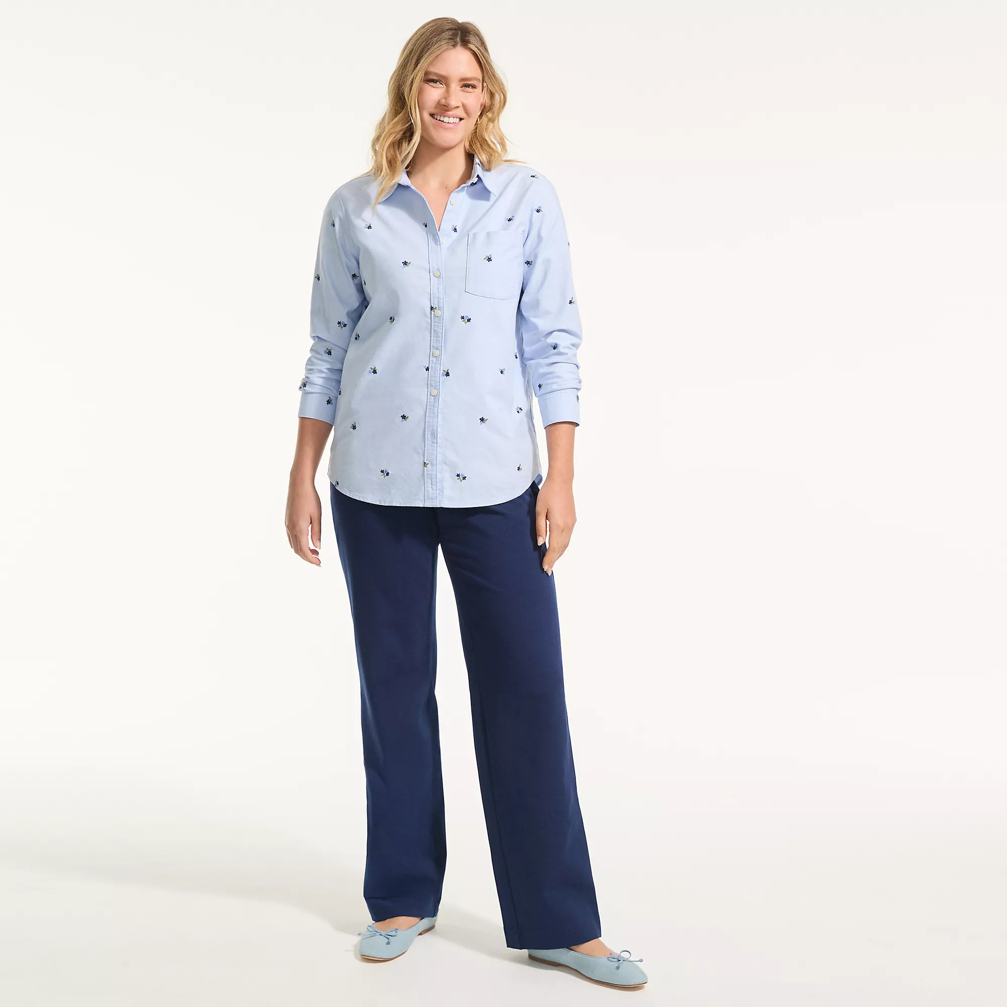 Starfish Mid Rise Straight Leg Pants | Lands' End (US)