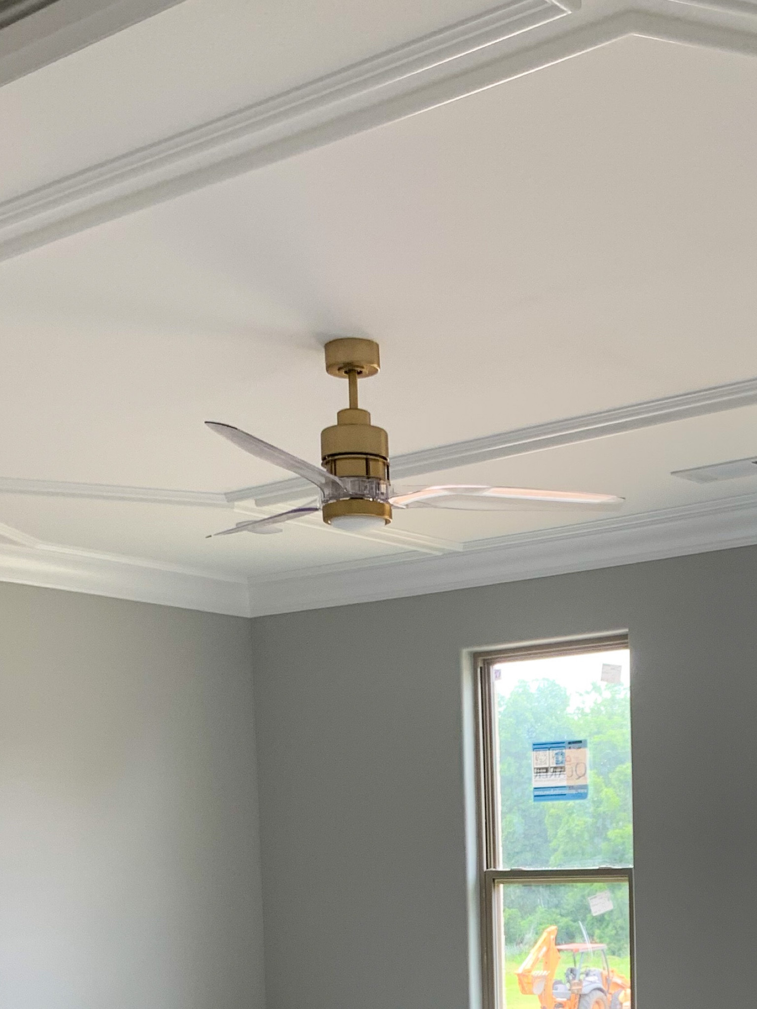 The ceiling fan in the primary bedroom is back in stock! I love the combination of the clear acrylic blades and pop of gold. It comes with the option a light cover too if you prefer to source your lighting from other lights in the room. It has so many speed options which you can easily control with the remote control. 

Interior design, ceiling fan, lighting, bedroom, light fixture, decor, home decor

#LTKhome