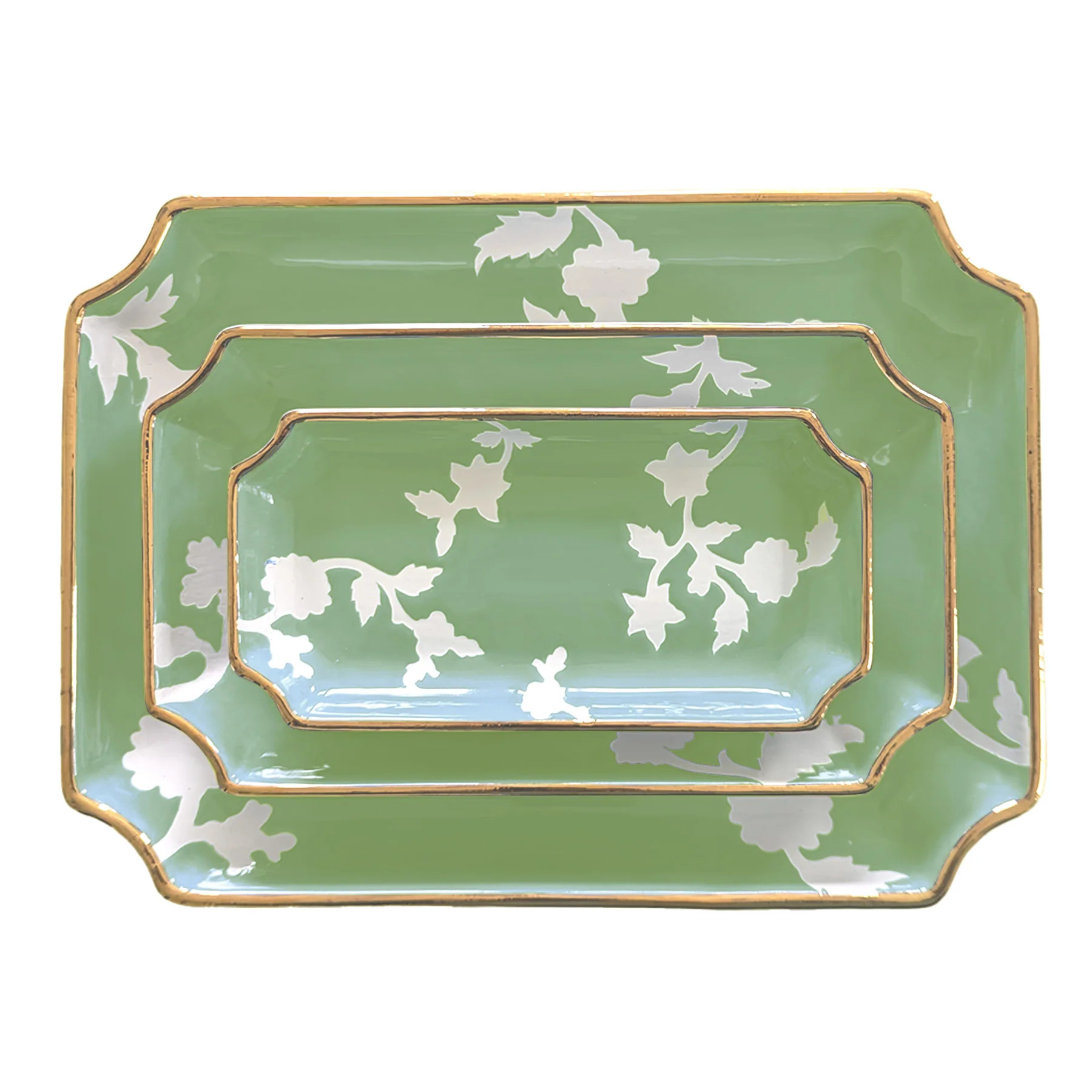 Chinoiserie Dreams Trays with Gold Accent | Lo Home by Lauren Haskell Designs