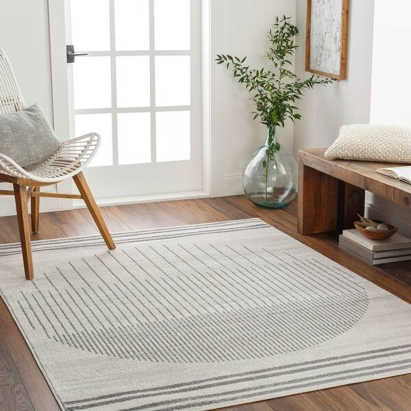 Livabliss Joel Mod Black/Ivory Ombre Geometric Striped Area Rug - Bed Bath & Beyond - 31317328 | Bed Bath & Beyond