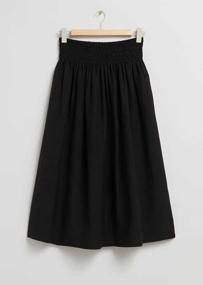 Smock-Waist Midi Skirt | & Other Stories UK