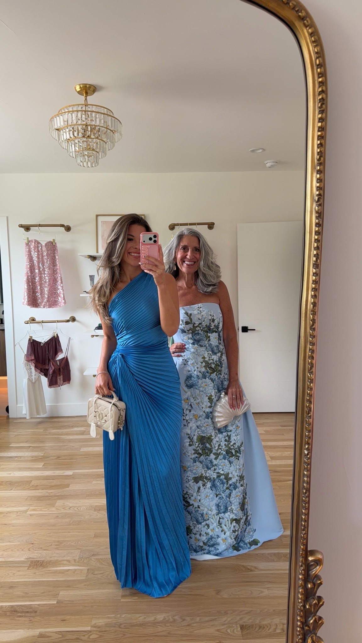 Mom and me wedding guest and formal summer event dresses 💐

Wearing my usual small/2! Sized down in the strapless pink mini dress!

Mom typically wears a medium/6! She sized down to a small/4 in all dresses except for the navy Zaria dress, the pink tiered pleated dress, and the black & pink floral dress!

Wedding guest
Formal event
Black tie
Metallic
Sequin 
Floral dress
Satin 
Tulle
Special occasion
Summer event

#LTKootd #LTKSeasonal #LTKWedding #LTKgrwm #LTKootd #LTKWedding