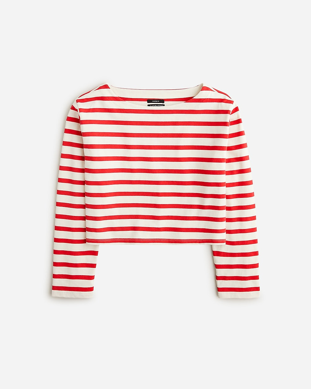 Cropped boatneck T-shirt | J. Crew US