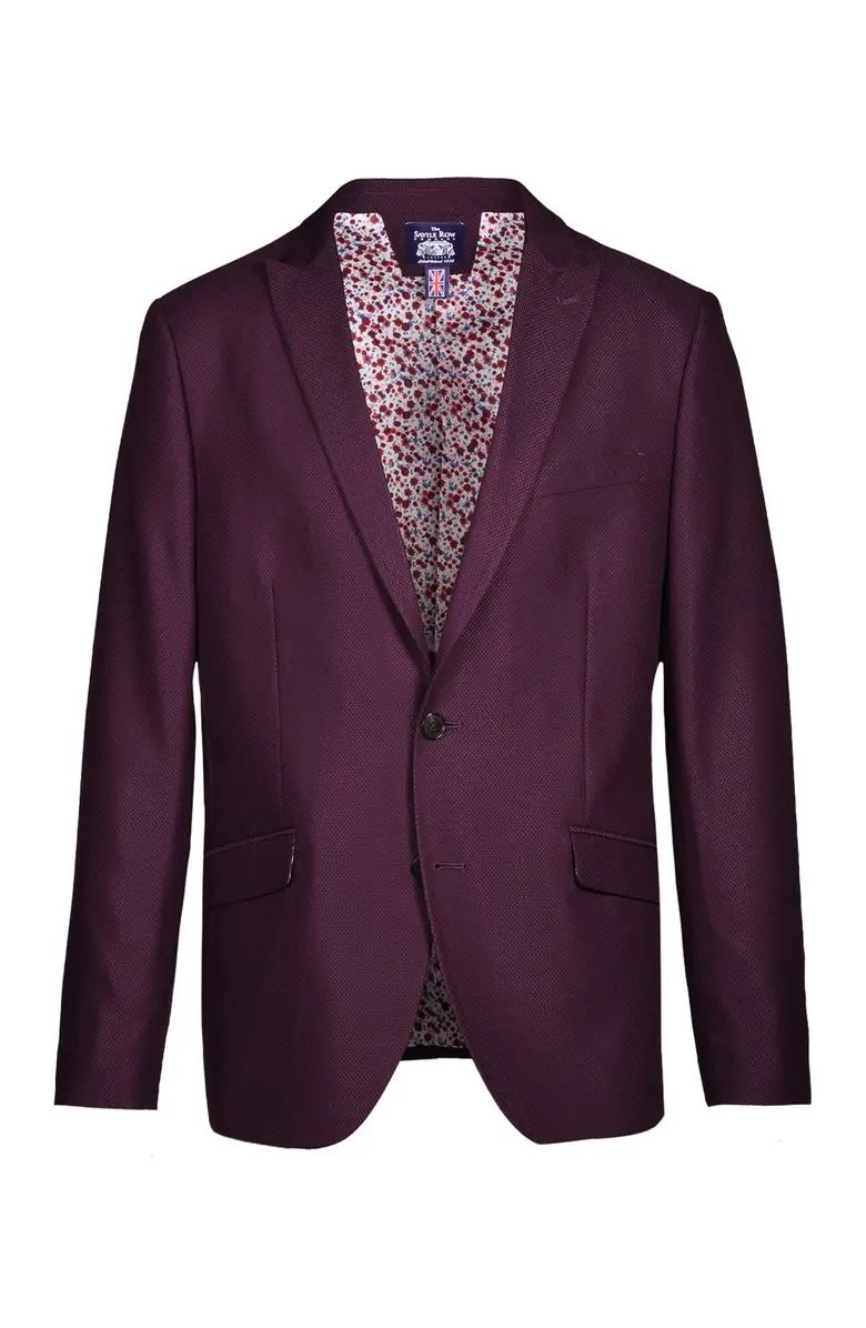 Burgundy Peak Lapel Slim Fit Blazer | Nordstrom Rack