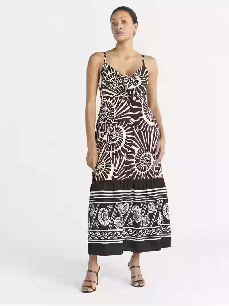 Sofia Jeans Women's Tie Front Maxi Dress, Sizes XS-XXXL | Walmart (US)