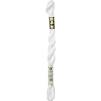 DMC 115 5-Blanc Pearl Cotton Thread, White, Size 5 | Amazon (US)