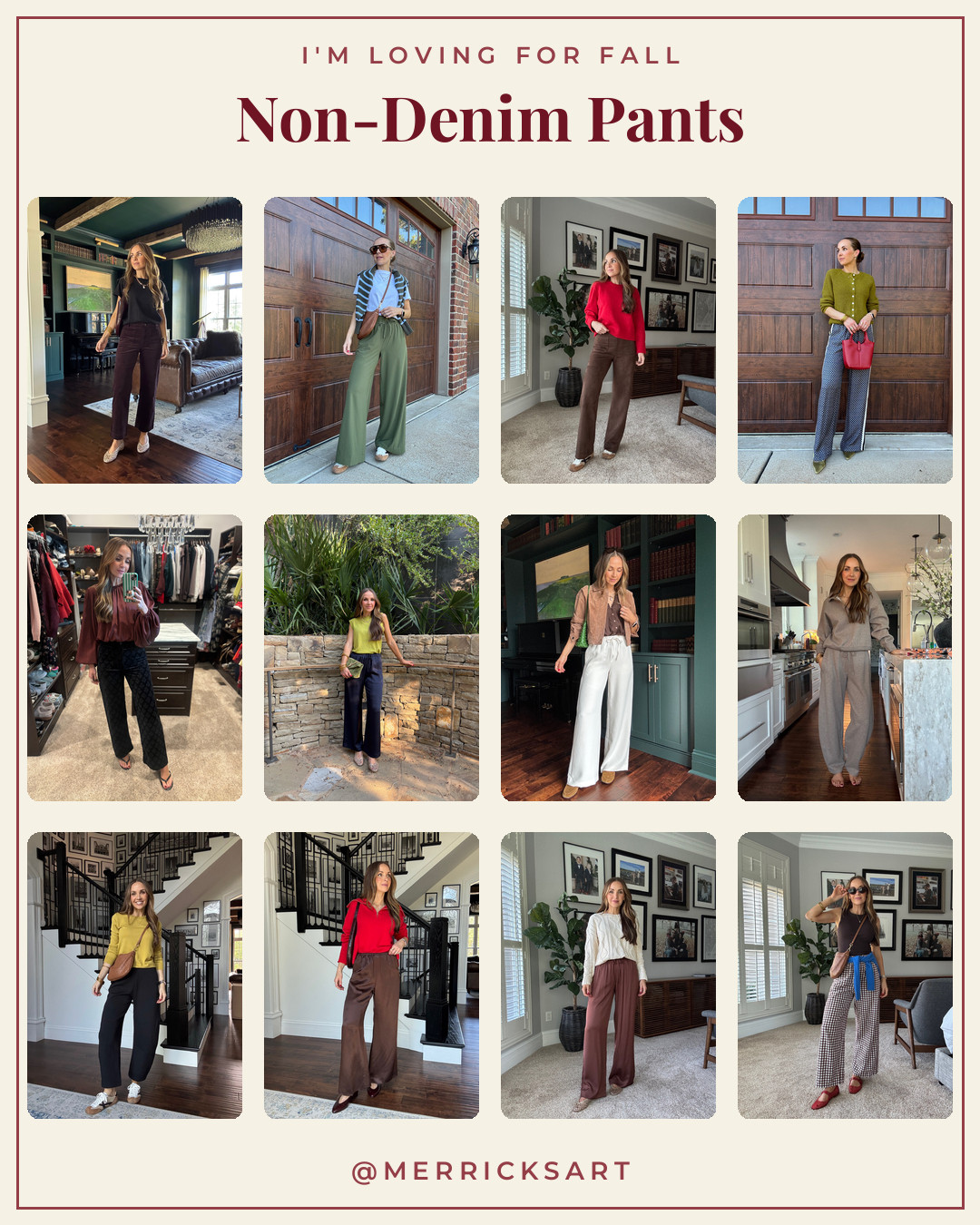 Fall isn't just for denim! Here are a few of my favorite non denim pants for Fall!