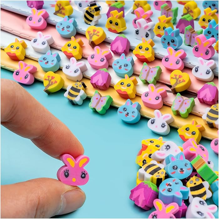 Mini Easter Erasers, 200 PCS Cute Mini Erasers, Corlorful Rabbit, Bees, Butterfly, Easter Egg Fil... | Amazon (US)