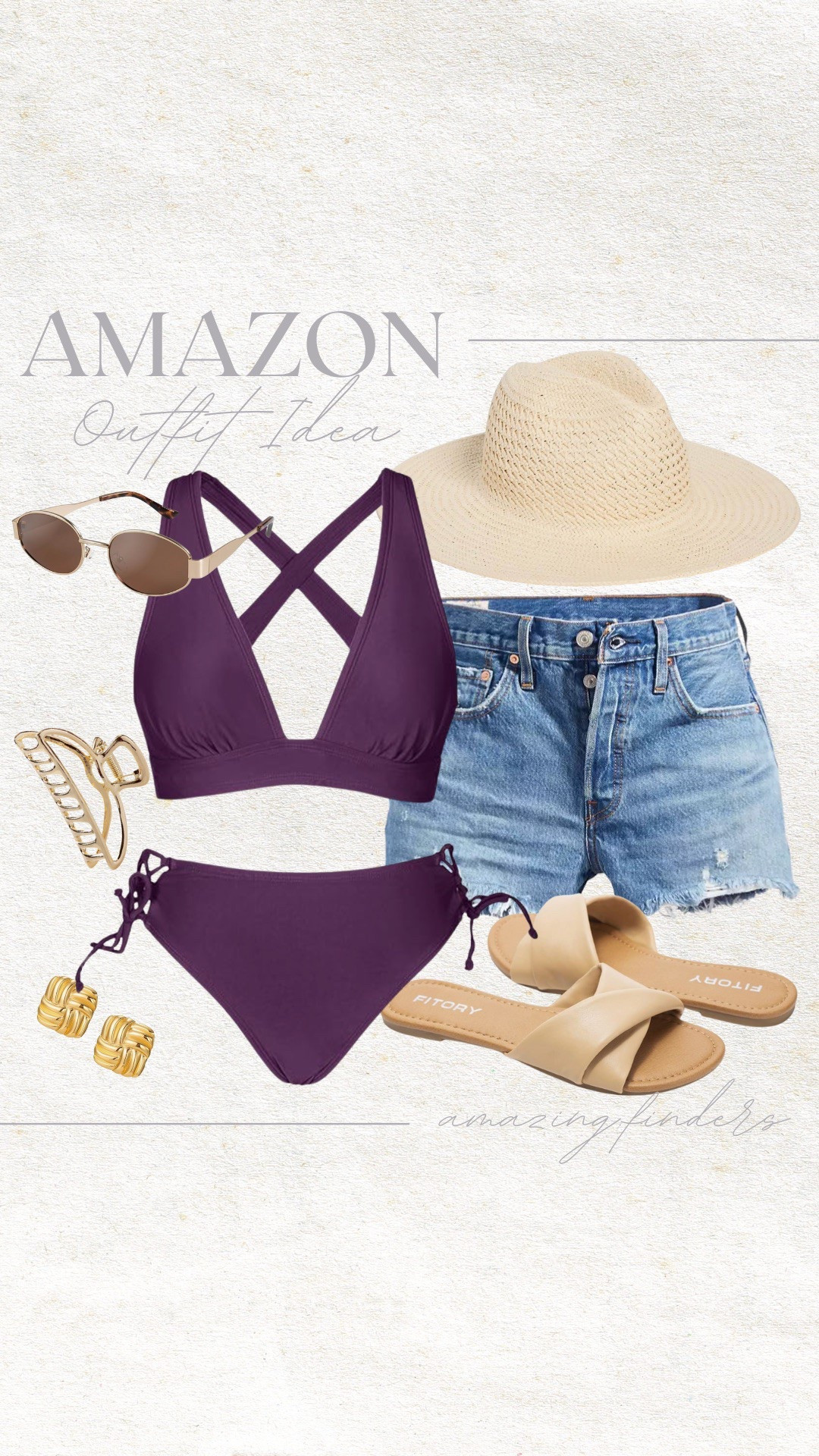 Hat Attack Women's Vented Luxe Packable Straw Hat,
Retro Oval Sunglasses for Women Men Fashion Small Oval Sunglasses 90s Vintage Shades,
Gold Statement Chunky Stud Earrings for Women，Geometric Square Textured Vintage Trendy Jewelry,
FITORY Women's Flat Sandals Fashion Slides With Soft Leather Slippers for Summer Size 6-11,
CUPSHE Bikini Set for Women Two Piece Swimsuit V Neck Triangle Top Wide Straps Cross Back Lace up Mid Rise,
Kitsch Metal Hair Clips for Women - Durable & Elegant Metal Claw Clips, Perfect for Everyday Use & Special Occasions - Gold, 1 Pc,
Levi's Women's Premium 501 Original Shorts (Also Available in Plus) 

#LTKSwim #LTKTravel #LTKStyleTip