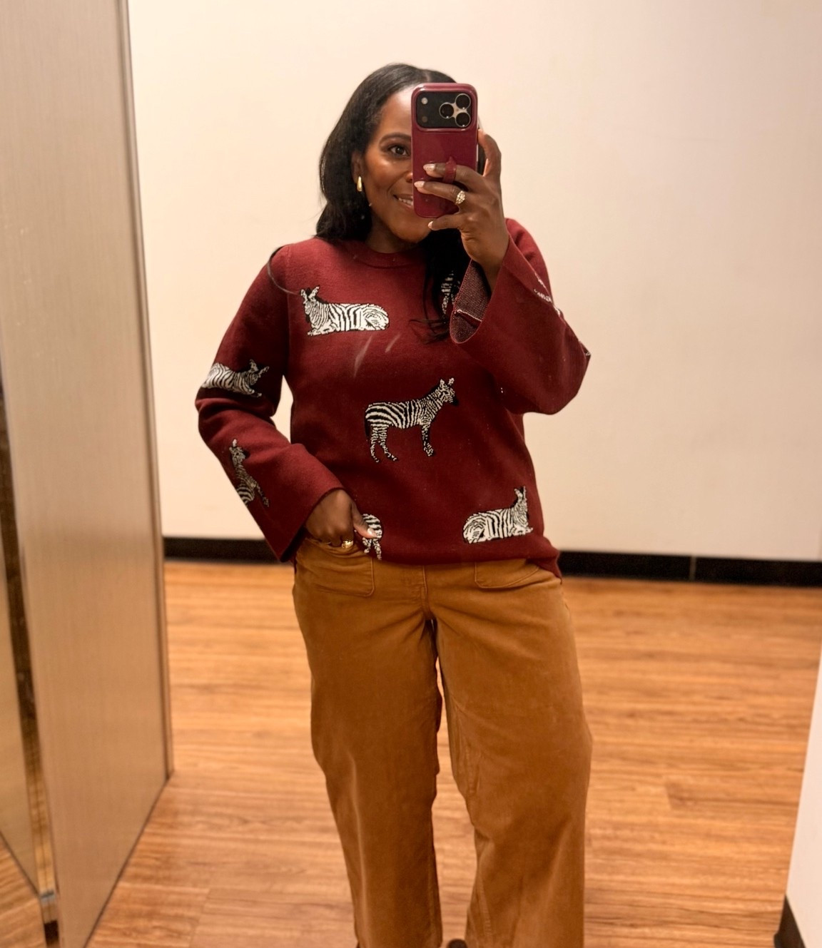 Fun whimsical sweater from Belk 💁🏽‍♀️ I love the fun zebra 🦓 print on the burgundy background! The sweater is super soft and from the brand Crown and Ivy. I’m wearing the size large.

#LTKSaleAlert #LTKMidsize #LTKPetite