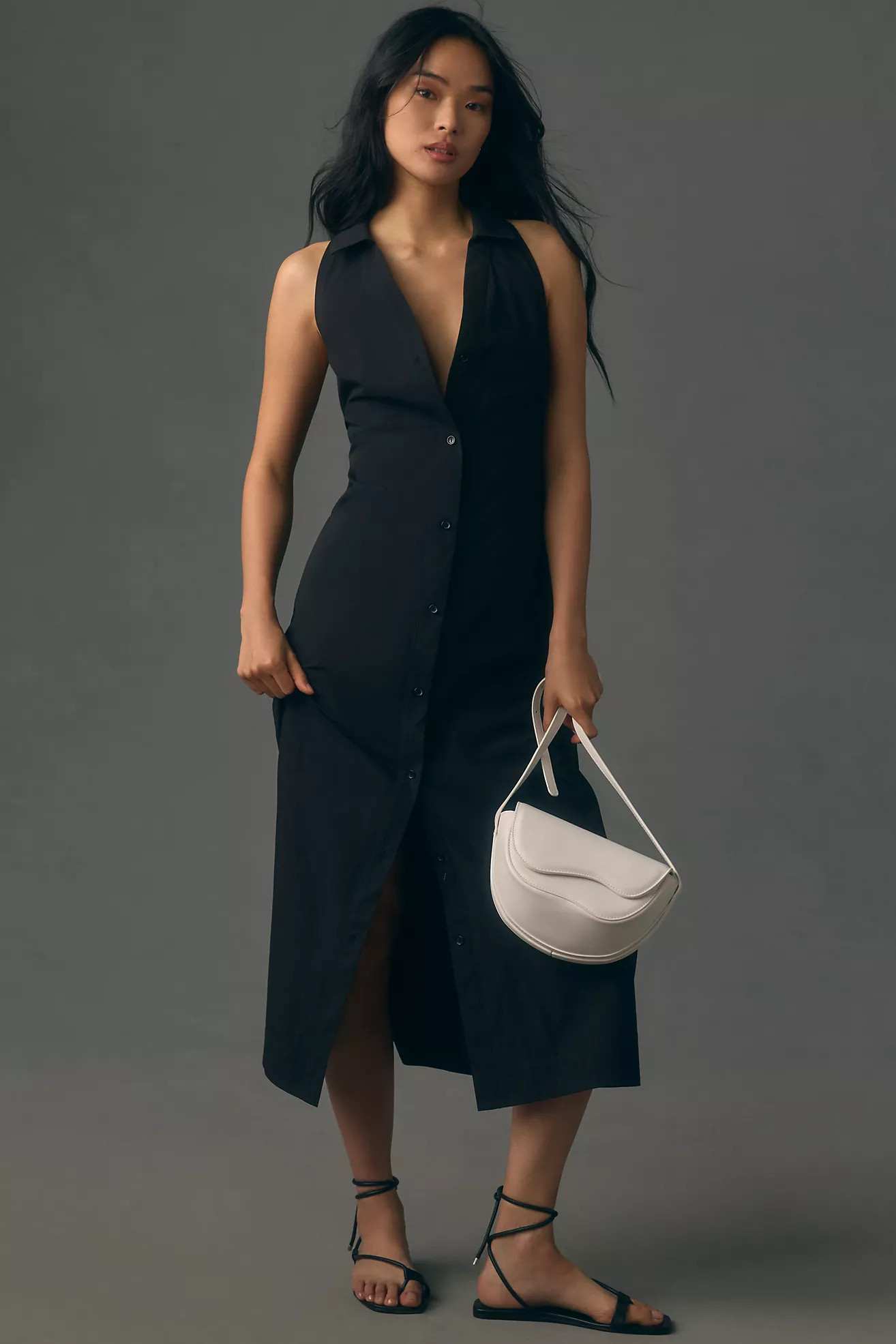 Maeve Halter Slim Midi Dress | Anthropologie (US)