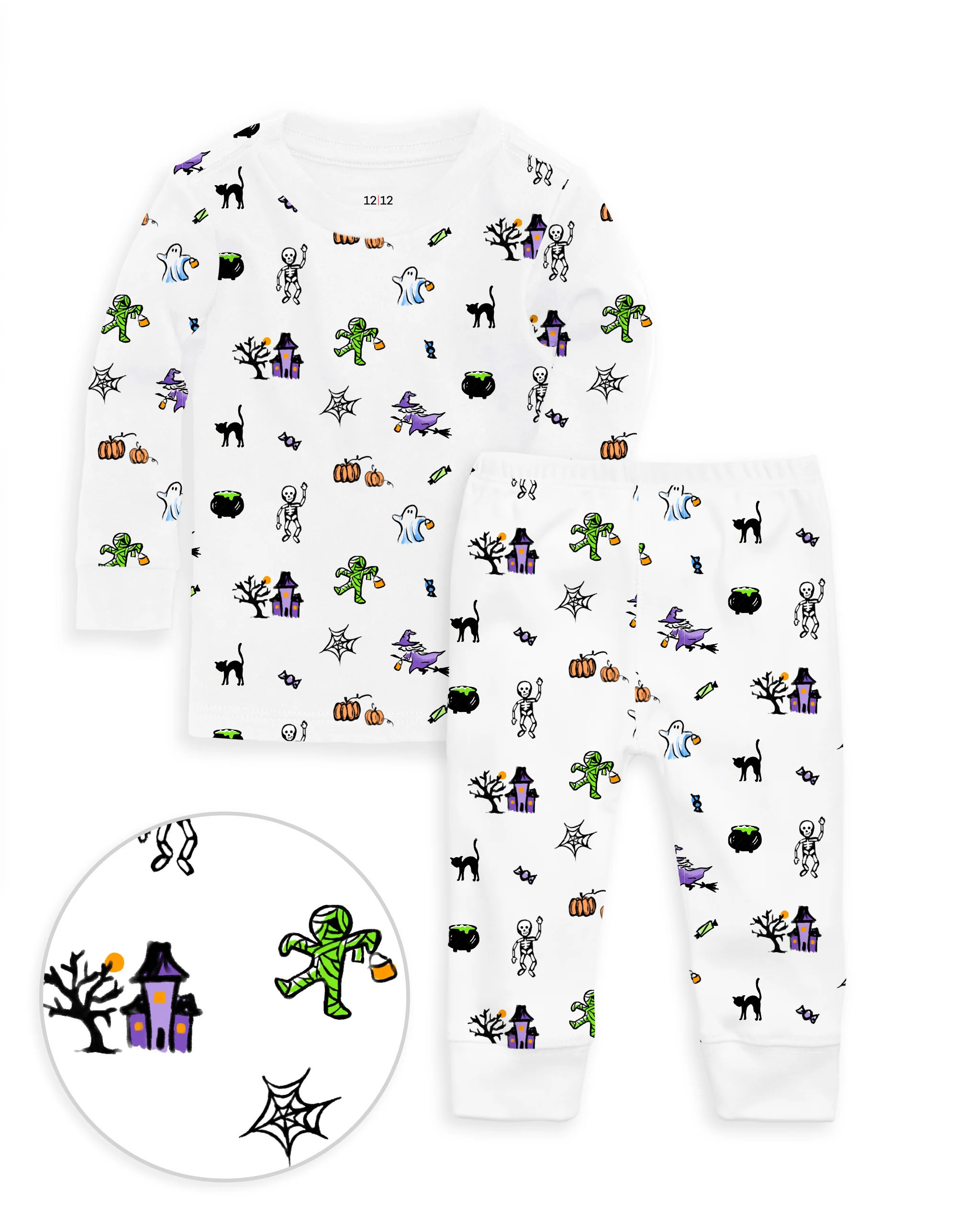 The Organic Long Sleeve Pajama Set [Trick or Treat] | 1212