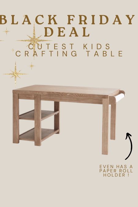 the cutest kids crafting table with a paper roll holder attached for arts and crafts! #crafttable #kids #kidsdesk #kidstable #crafting #artsandcrafts #table #holiday #christmasgiftforkids #christmas

#LTKsalealert #LTKkids #LTKCyberWeek