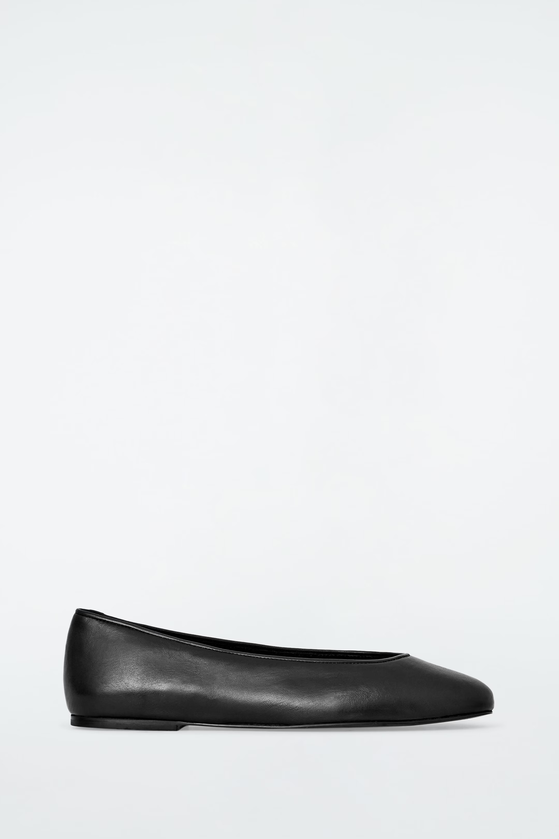 LEATHER BALLERINA FLATS - BLACK | COS UK