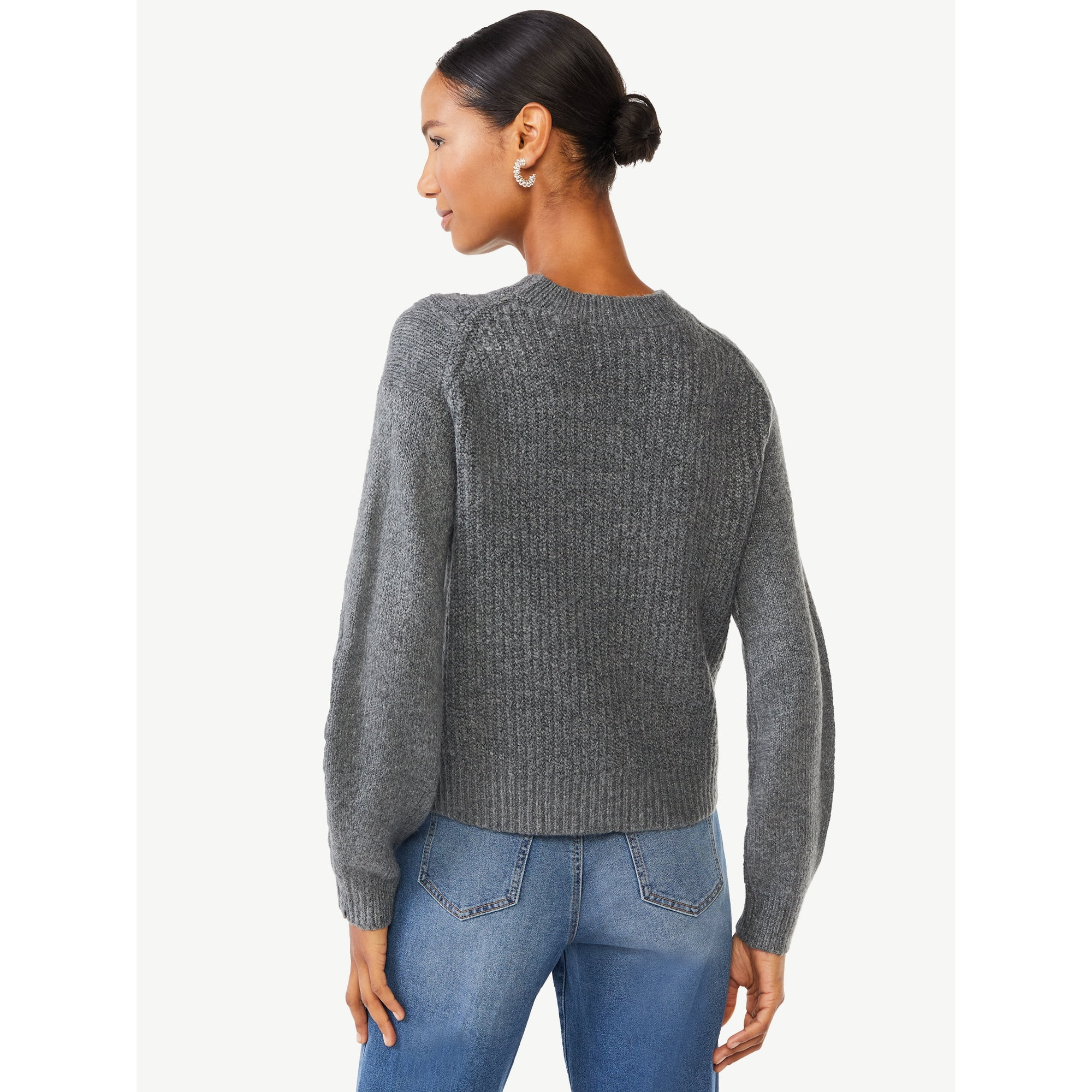 Scoop Women's Textured Cable Knit Sweater | Walmart (US)