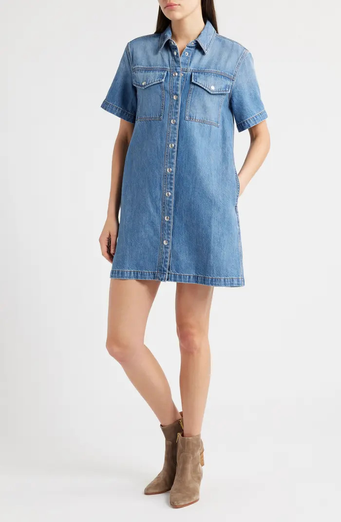 Madewell Airy Denim Boxy Shirtdress | Nordstrom | Nordstrom