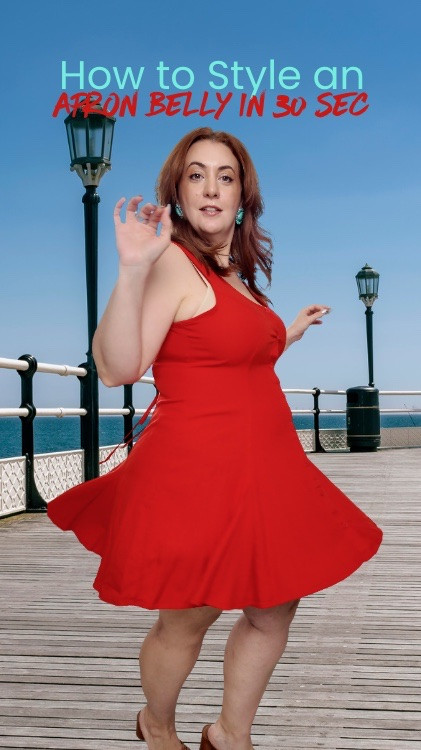 The 30-Second Apron Belly Style Fix! Struggling with how to style an apron belly? A simple swap from a straight column dress to a fit and flare can completely change your silhouette. #apronbelly  #plussizefashion  #stylinghacks  #midsizefashion  #dressstyles

#LTKootd #LTKMidsize #LTKPlusSize