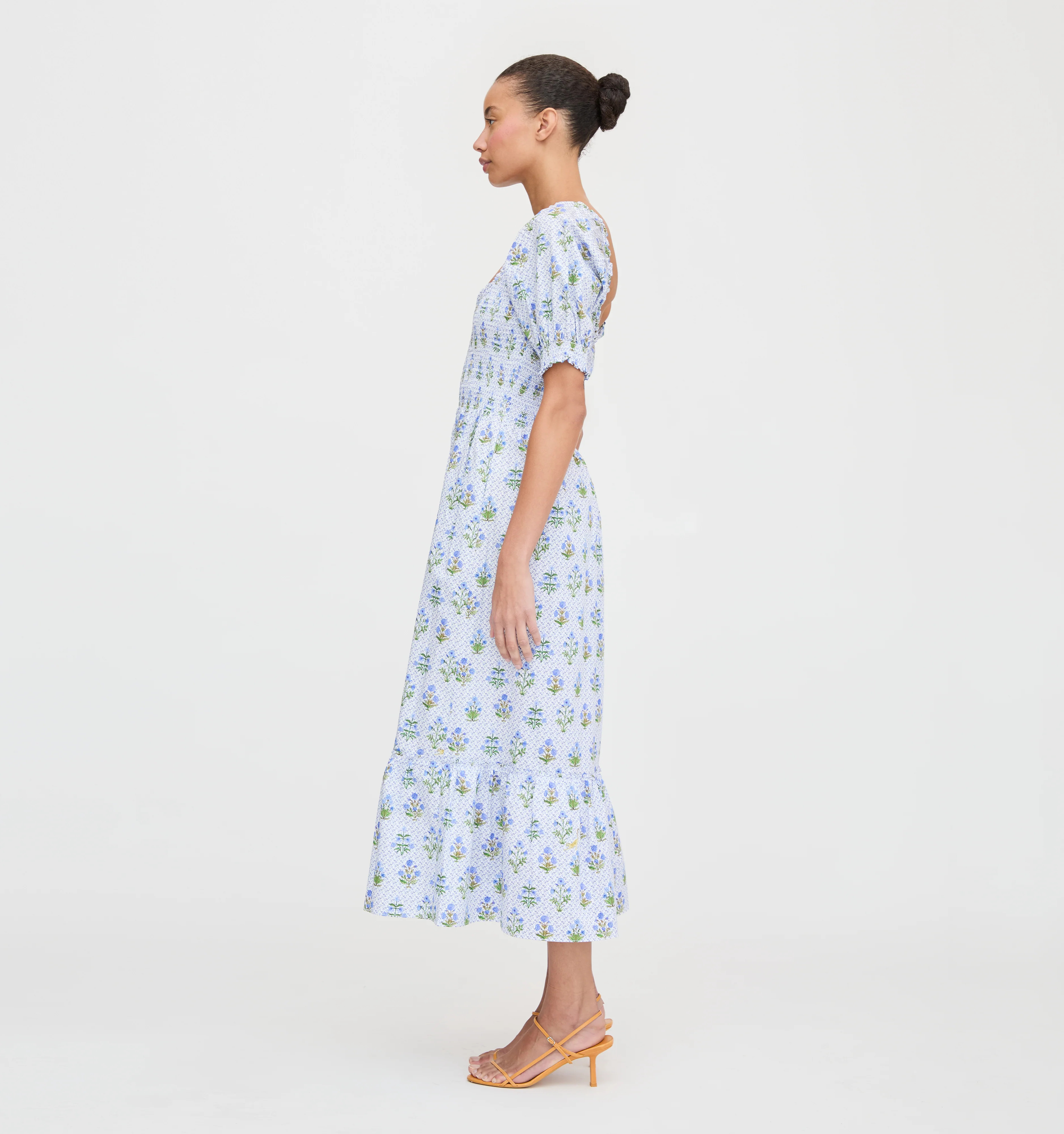 The Louisa Nap Dress - Blue Block Print | Hill House Home US
