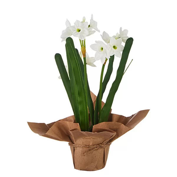 Real Touch Iris Centerpiece in Planter | Wayfair North America