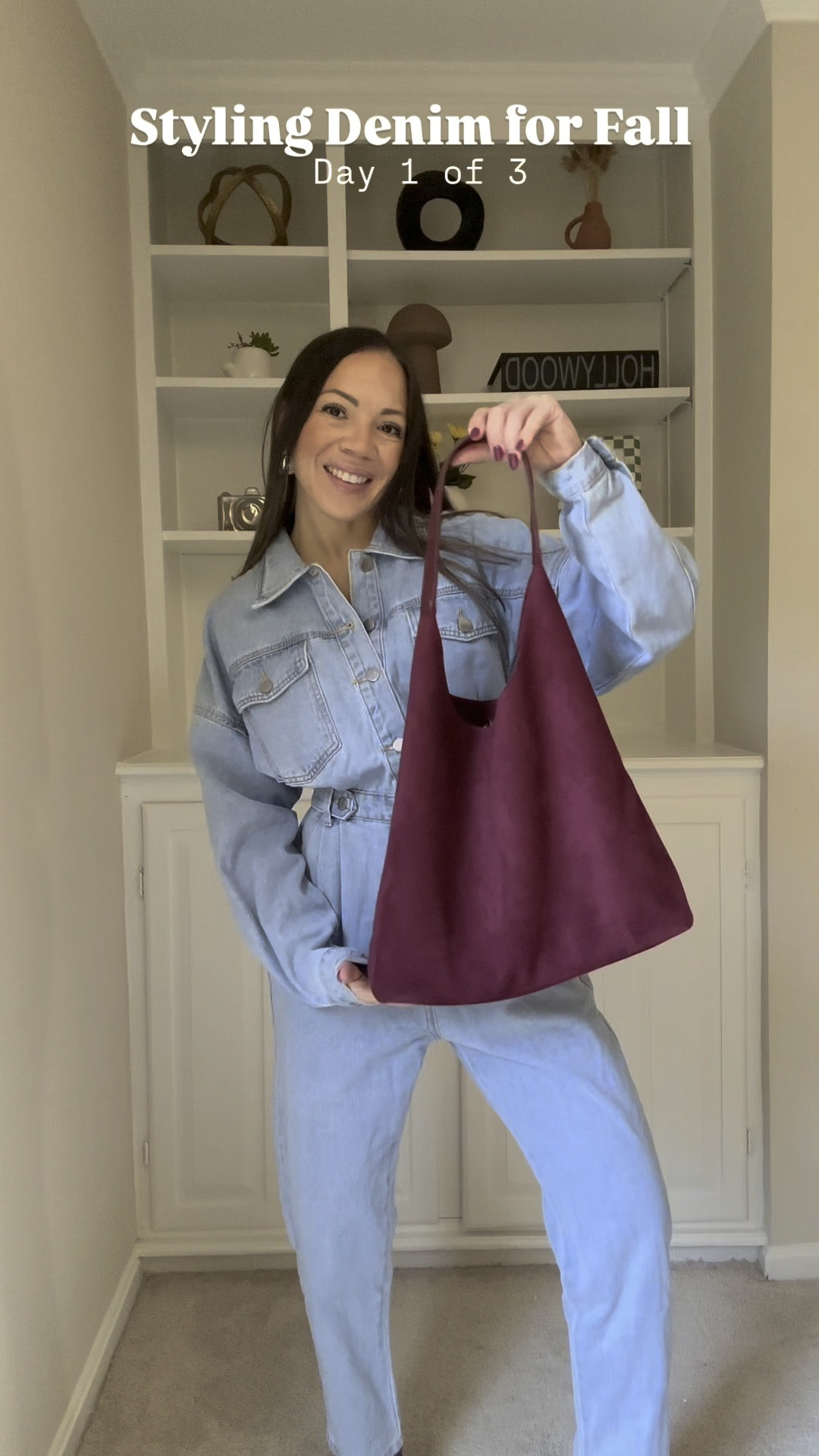 Styling Denim for Fall 🍂 I always feel my best when wearing denim, I feel like you can create the hottest casual denim looks anytime of the year. I styled this @shop12thtribe jumpsuit that keeps selling out because the fabric is so comfortable with pops of burgundy. Burgundy as you already know is the color for this fall season. 
Jumpsuit - Use IRIS_B10 to save 💰
Burgundy boots - Iris15Fall24 to save 💰

#fallfashion #denimondenim #denimoutfits #autumncolors #autumnfashion #autumnstyling #stylingreel #falloutfitideas Denim outfit ideas, best denim outfits, denim done right, how to wear denim, denim fashion, denim styles, fall outfit ideas, 

#LTKSeasonal #LTKFindsUnder100 #LTKVideo