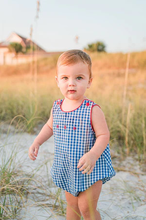 Fireworks Checked Boy Sunbubble | The Proper Peony