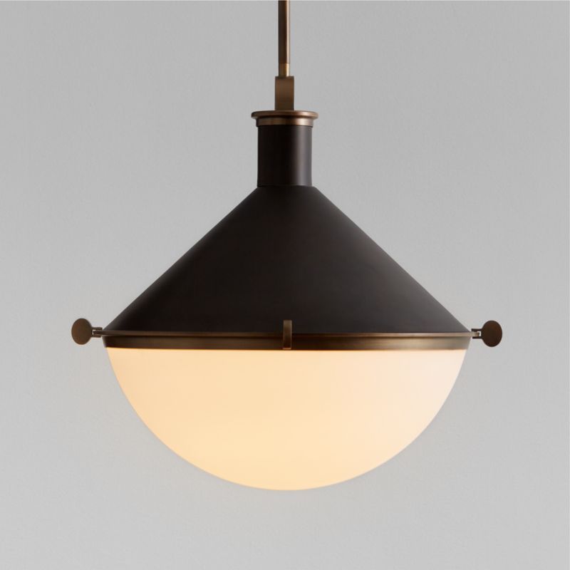 Aster Milk Glass Pendant Light + Reviews | Crate & Barrel | Crate & Barrel