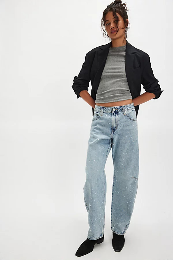 Levi's Baggy Dad Embellished Barrel Jeans | Free People (Global - UK&FR Excluded)