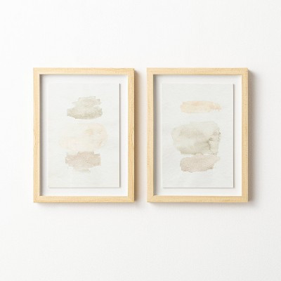 (Set of 2) 12" x 16" Watercolor Abstract Framed Wall Arts - Threshold™ designed with Studio McG... | Target