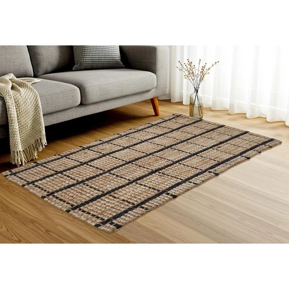 Better Homes & Gardens Durable 24x48 Jute Windowpane Doormat with Skid Resistant Backing | Walmart (US)