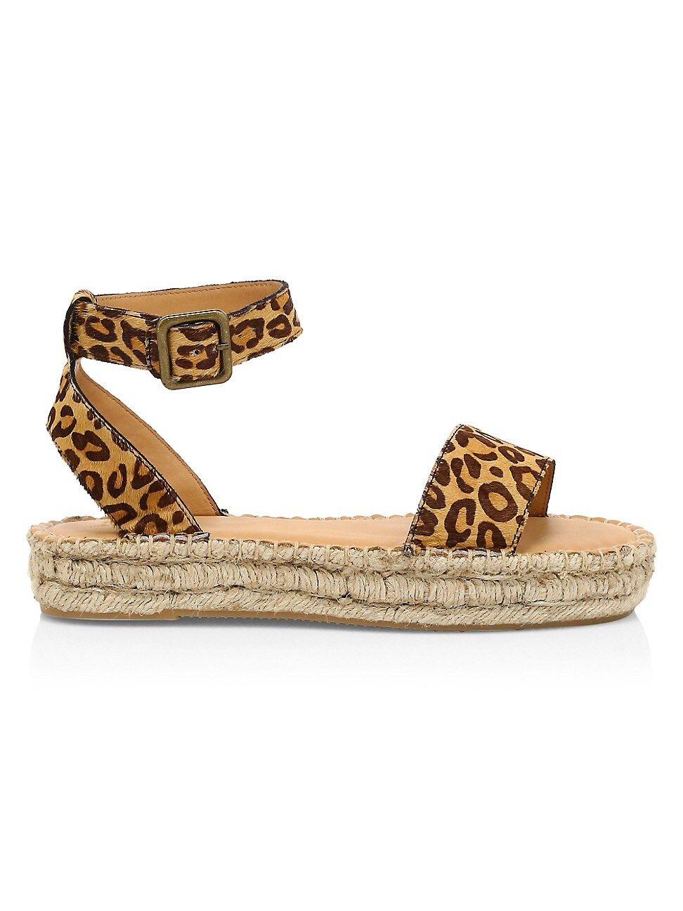 Soludos Women's Cadiz Leopard-Print Faux Calf Hair Espadrille Sandals - Leopard - Size 7.5 | Saks Fifth Avenue