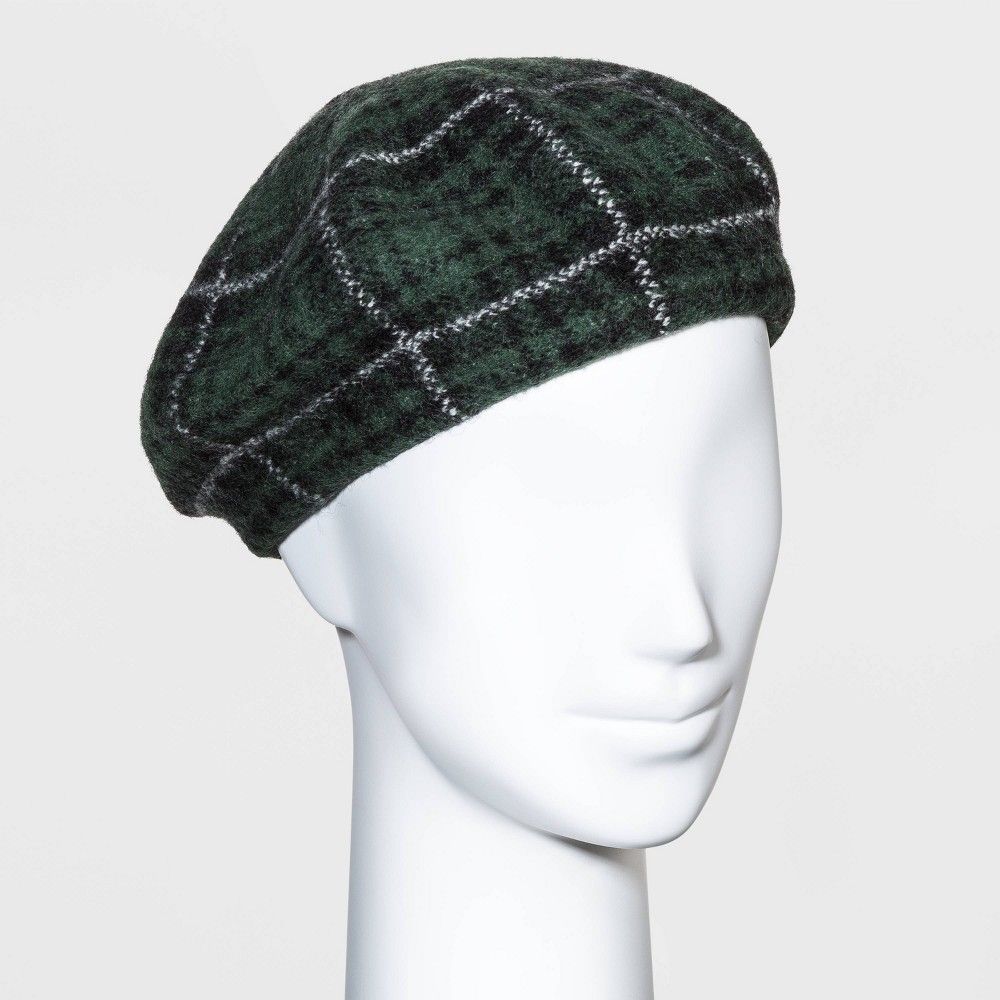 Women' Plaid Wool Knit Beret - Wild Fable™ | Target