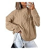 Trendy Queen Women's Oversized Cable Knit Crewneck Sweaters | Amazon (US)