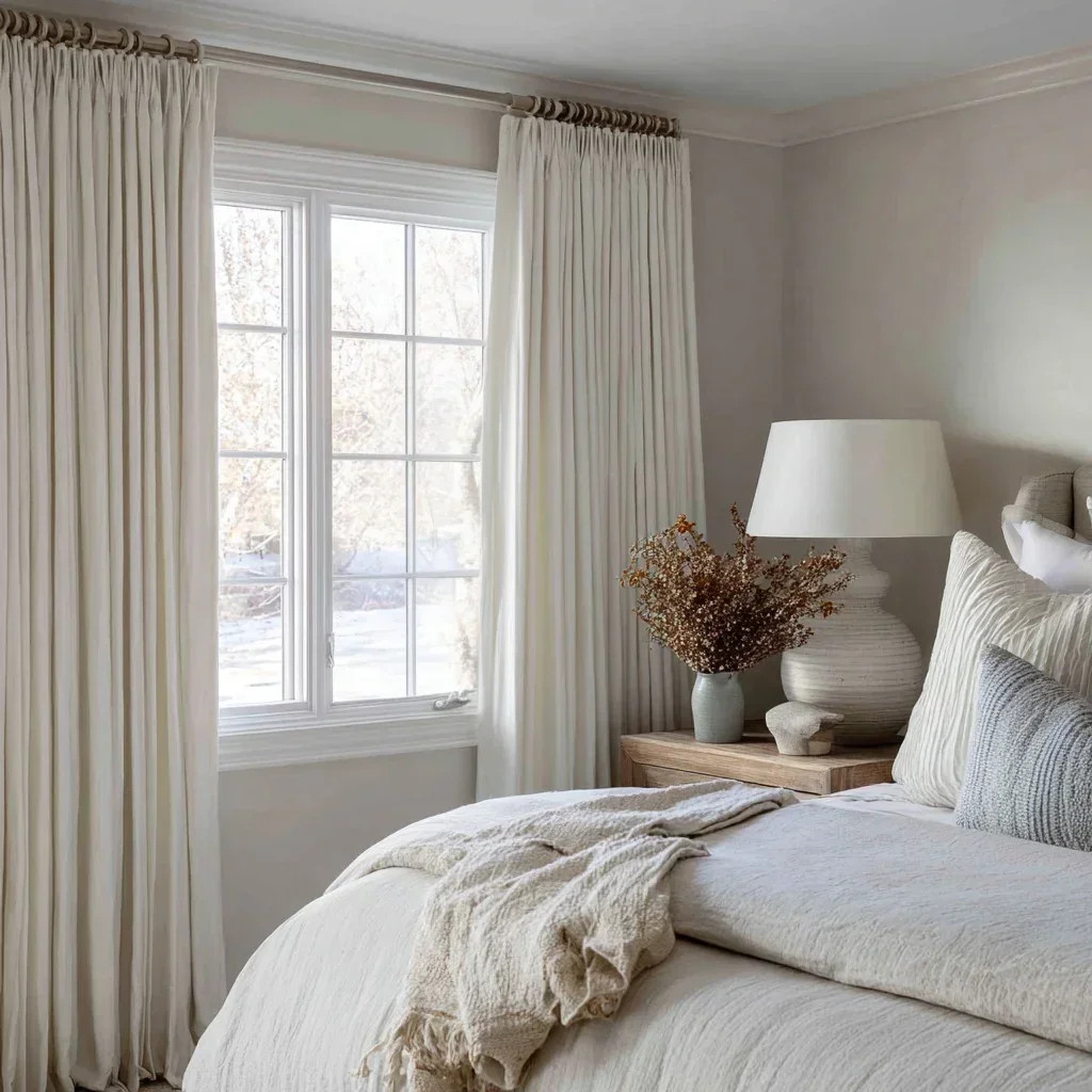 Florence Linen Pinch Pleat Curtains for Living Room | LuxDrape