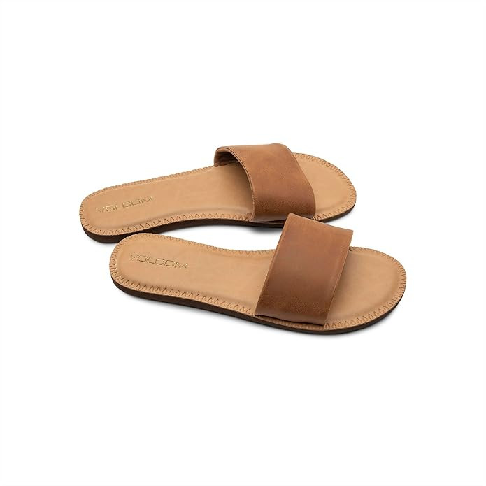 Volcom Women's Simple Synthetic Leather Strap Slide Sandal | Amazon (US)