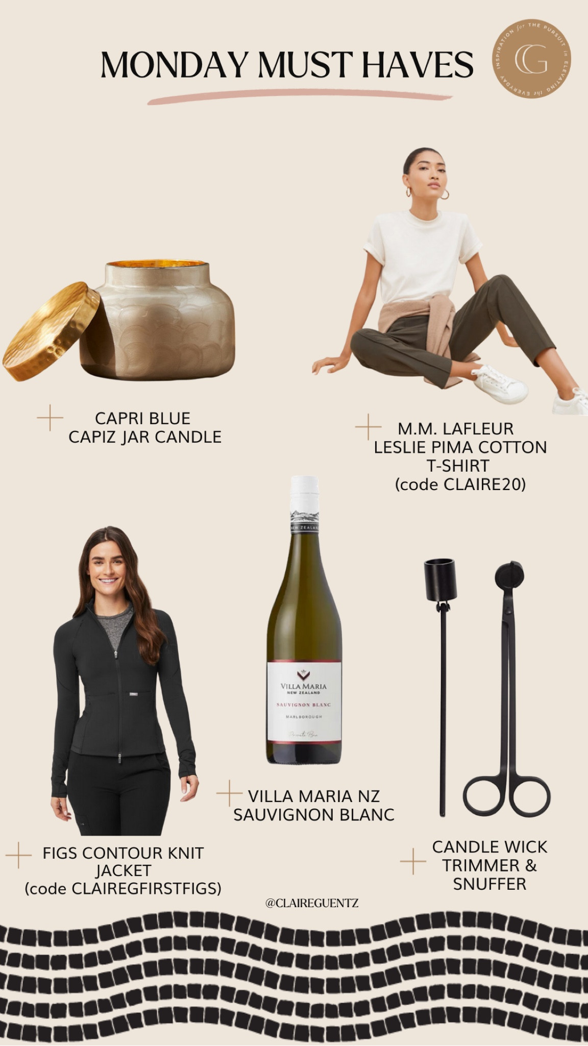 Monday must haves. Wearing a small in white Pima cotton tee (code CLAIRE20; comes in a ton of colors). FIGS zip up wearing a small, code CLAIREGFIRSTFIGS

#LTKunder50 #LTKwedding #LTKstyletip